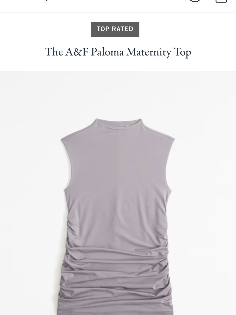 Abercrombie & Fitch Paloma Maternity Top Taupe  XS NWT